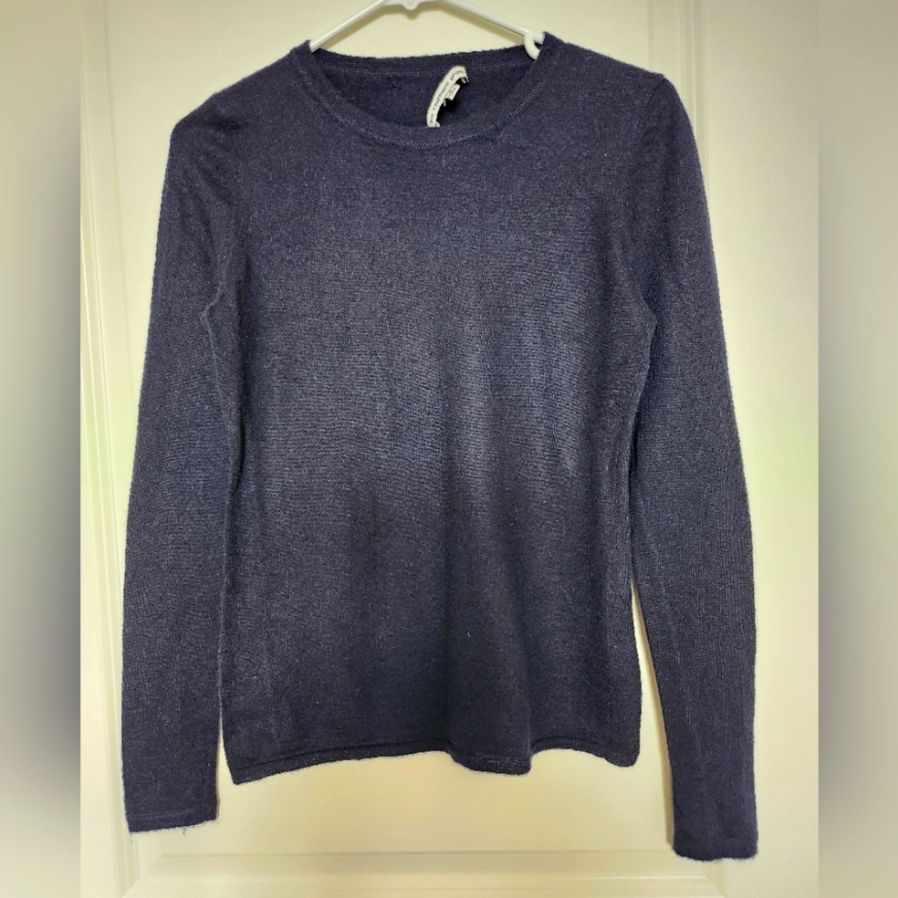 The cashmere project blue cashmere sweater